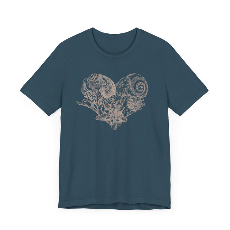 Sea Shell Heart Bella Canvas