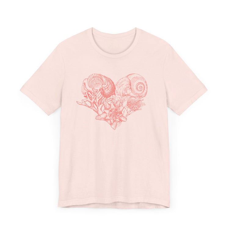 Sea Shell Heart Bella Canvas