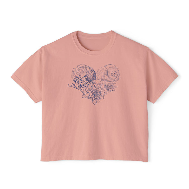 Seashell Heart Boxy Top