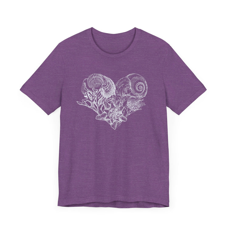 Sea Shell Heart Bella Canvas