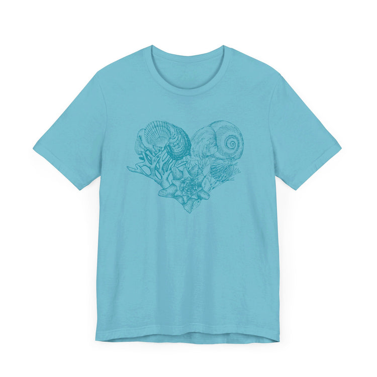 Sea Shell Heart Bella Canvas