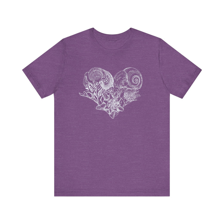 Sea Shell Heart Bella Canvas