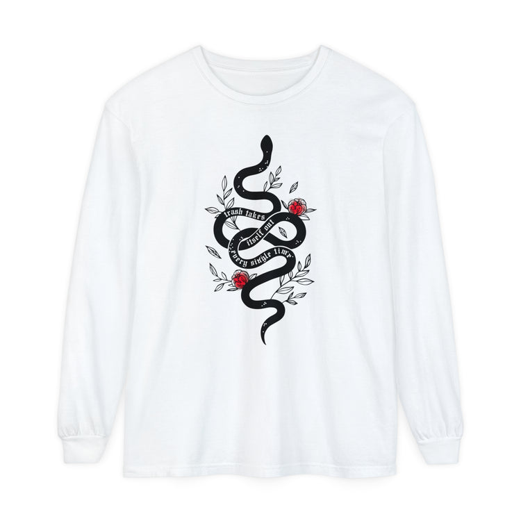 Trash Takes Itself Out Long Sleeve Comfort Colors Tee