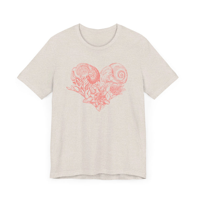 Sea Shell Heart Bella Canvas