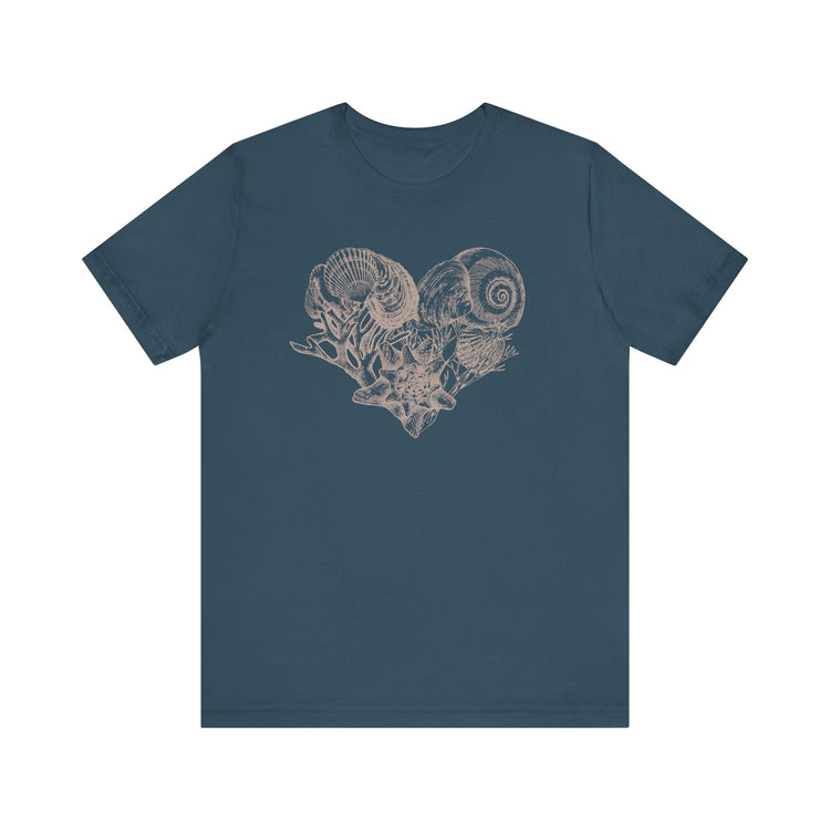 Sea Shell Heart Bella Canvas