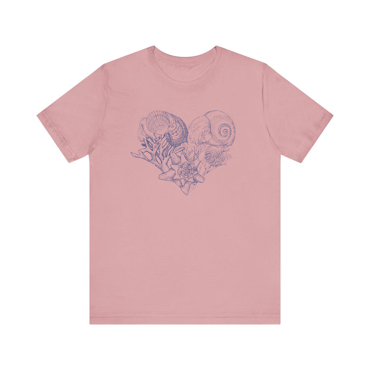 Sea Shell Heart Bella Canvas