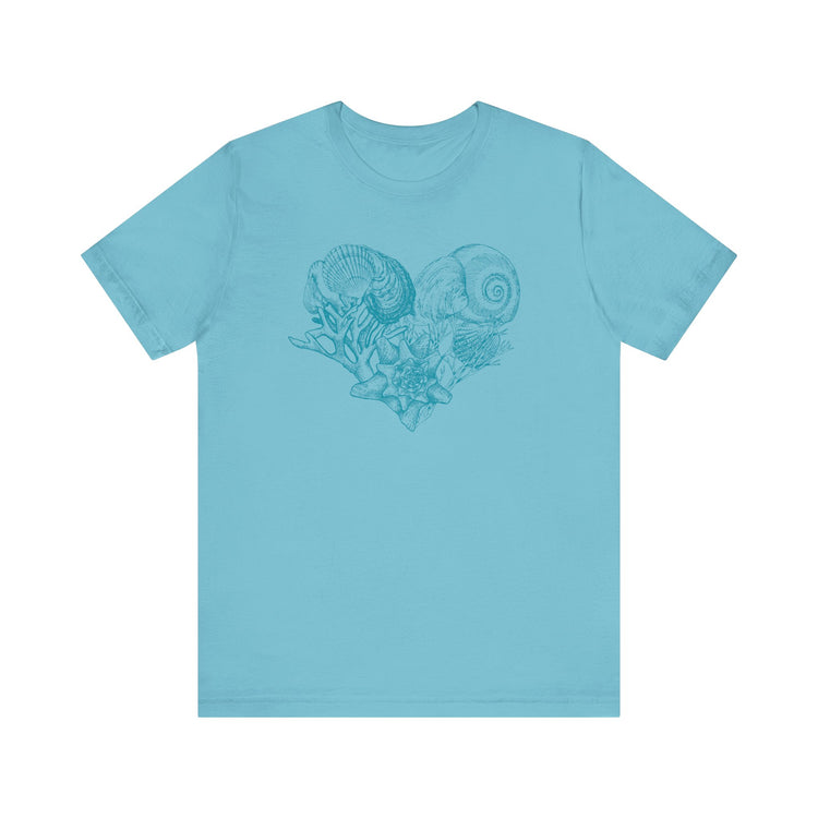 Sea Shell Heart Bella Canvas