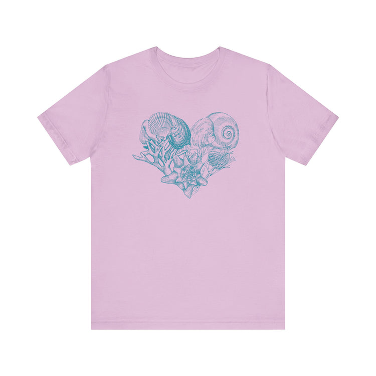 Sea Shell Heart Bella Canvas