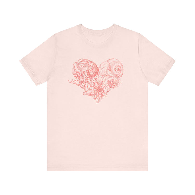 Sea Shell Heart Bella Canvas