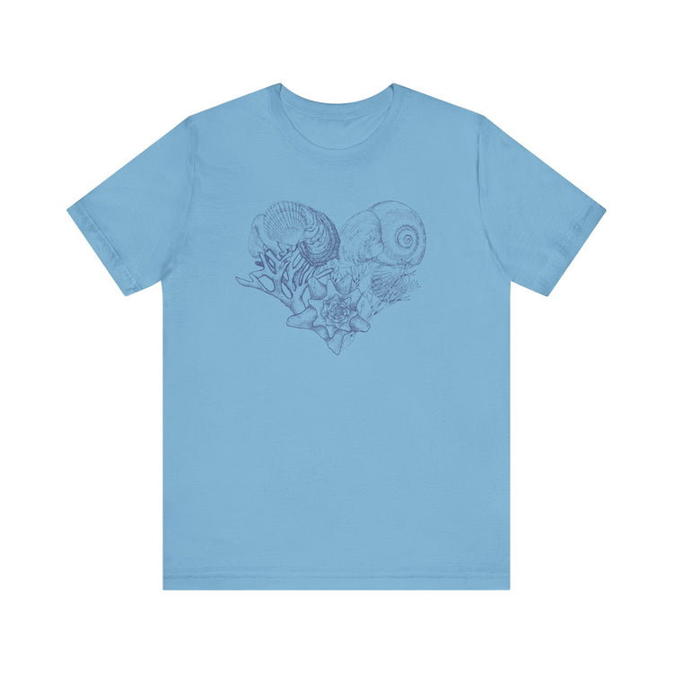 Sea Shell Heart Bella Canvas