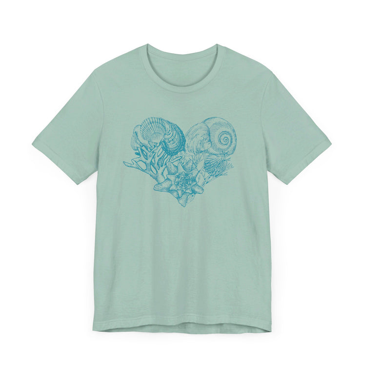 Sea Shell Heart Bella Canvas