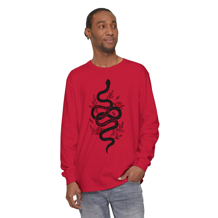 Trash Takes Itself Out Long Sleeve Comfort Colors Tee
