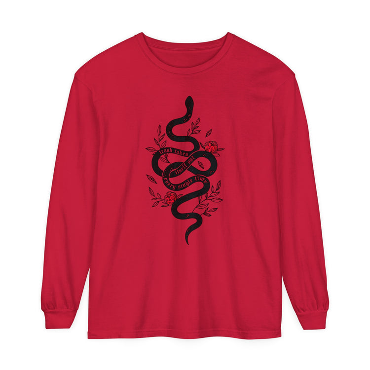 Trash Takes Itself Out Long Sleeve Comfort Colors Tee