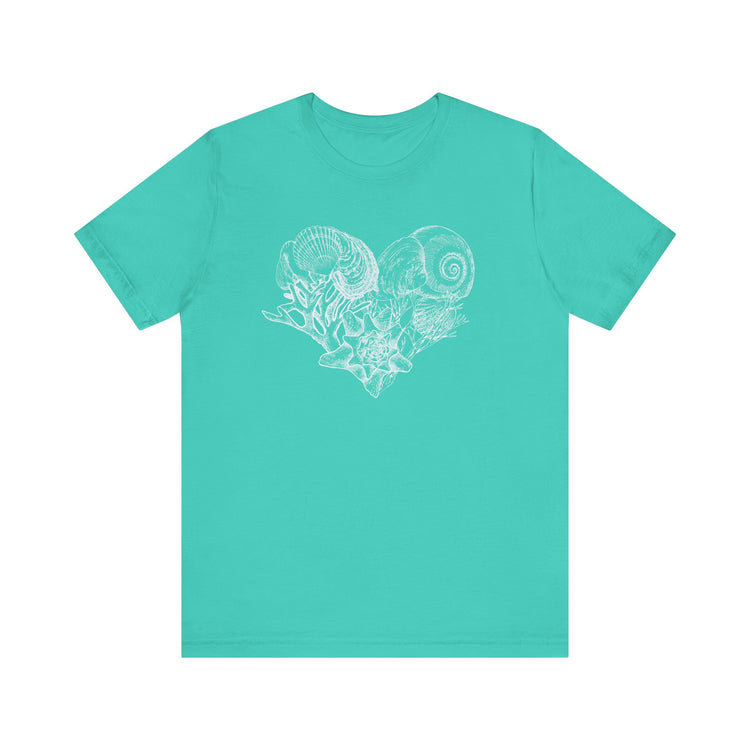 Sea Shell Heart Bella Canvas