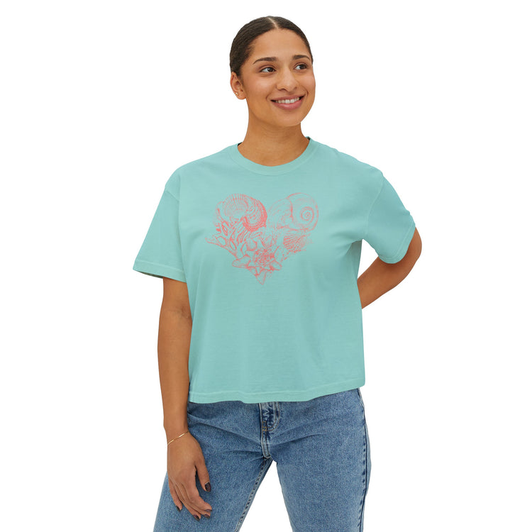 Seashell Heart Boxy Top