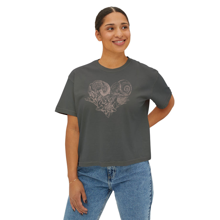 Seashell Heart Boxy Top
