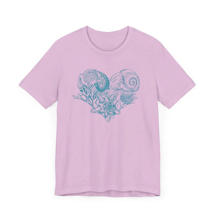 Sea Shell Heart Bella Canvas