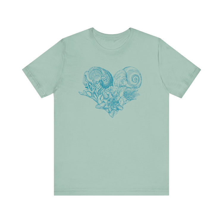 Sea Shell Heart Bella Canvas