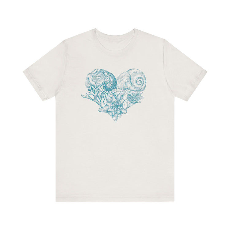 Sea Shell Heart Bella Canvas
