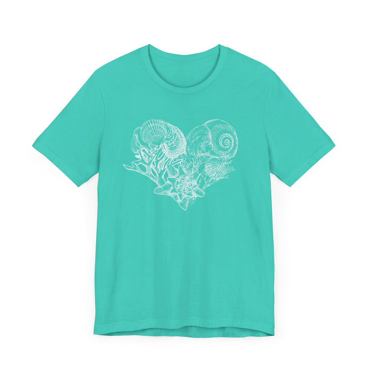 Sea Shell Heart Bella Canvas