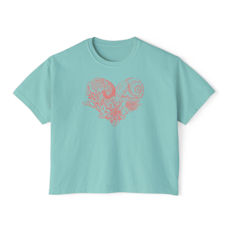 Seashell Heart Boxy Top