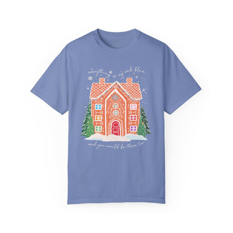 Everything is Icy and Blue Gingerbread House