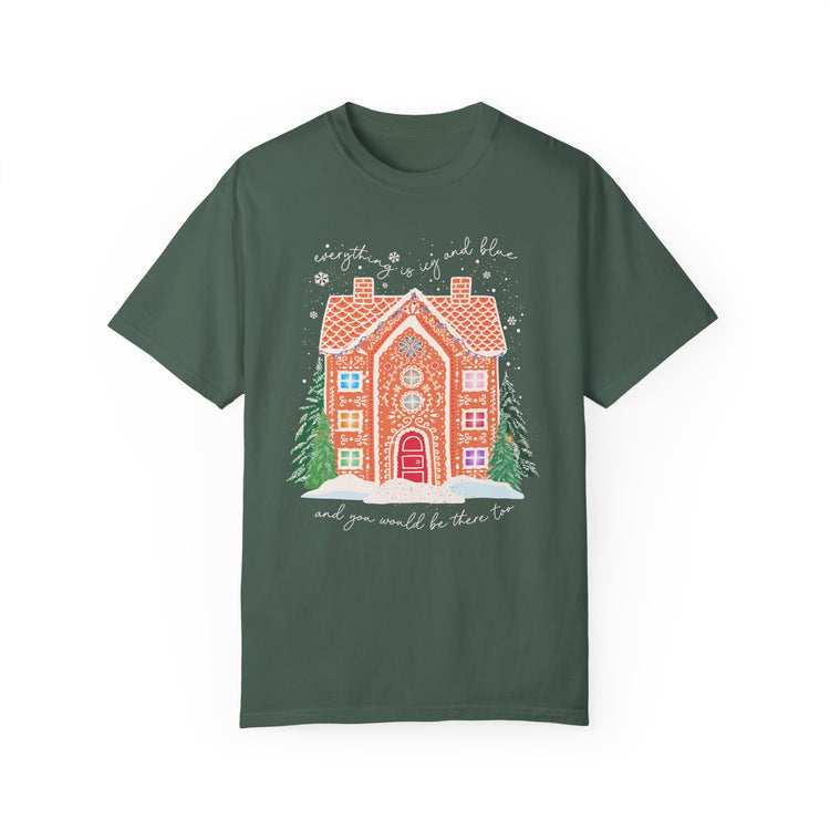 Everything is Icy and Blue Gingerbread House