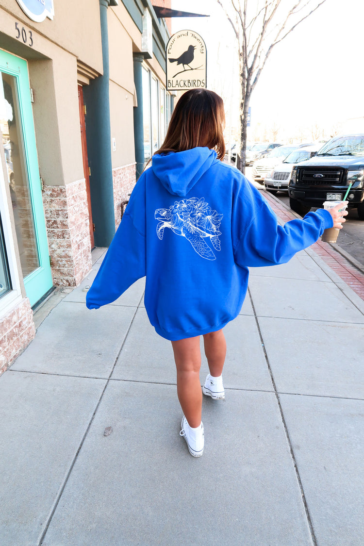 Hibiscus Turtle Hoodie