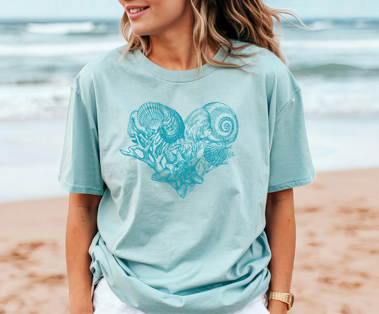 Seashell Heart Boxy Top
