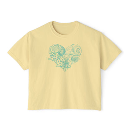 Seashell Heart Boxy Top
