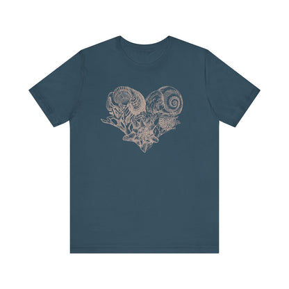 Sea Shell Heart Bella Canvas