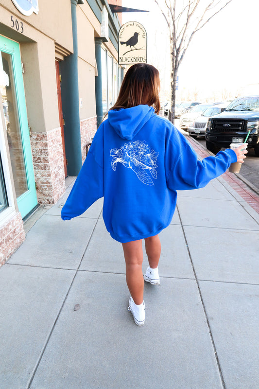Hibiscus Turtle Hoodie